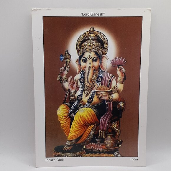 One Free With One Tapestry OR One Book Ganesh Hindu Satya Card Postcard - Picture 1 of 5